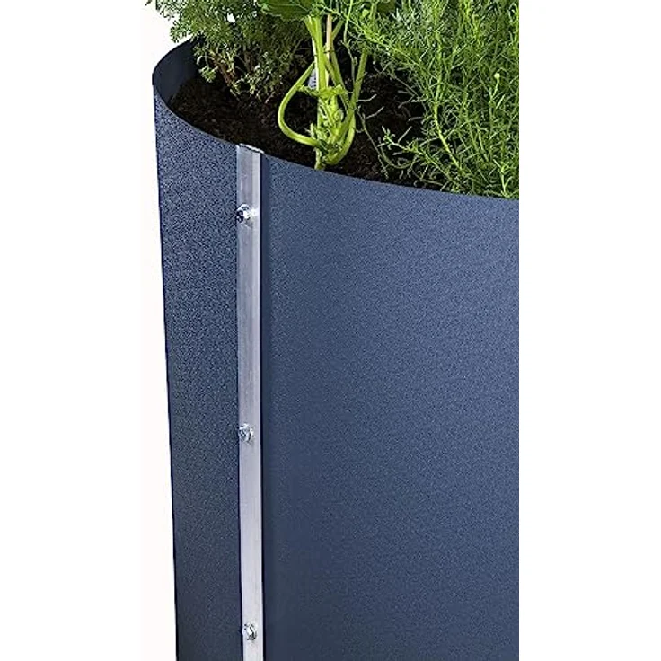 Hochbeet 80cm x Ø100cm Volumen für 70 Liter Erde 80cm x Ø100cm Anthrazit, Materialstärke 2 mm, für Garten oder Balkon – Bild 3