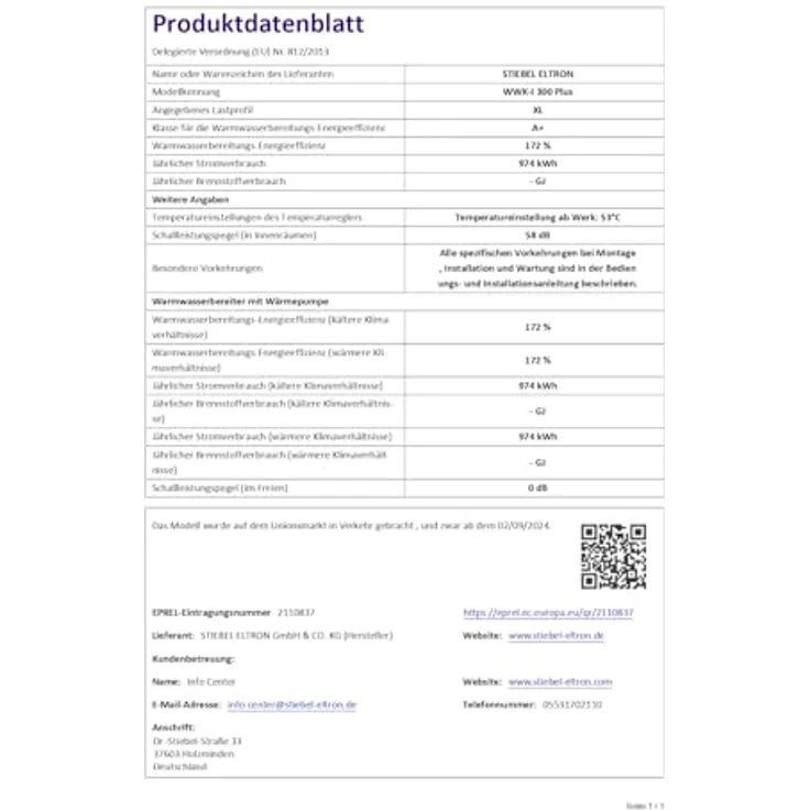 Stiebel Eltron WWK-I 300 Plus, Warmwasser-Wärmepumpe mit Nenninhalt 300l, 1903x650mm – Bild 8