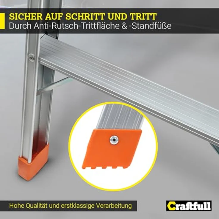 Craftfull Arbeitsplattform CF-107A Arbeitsbühne Arbeitspodest Trittbank Alu – Bild 8