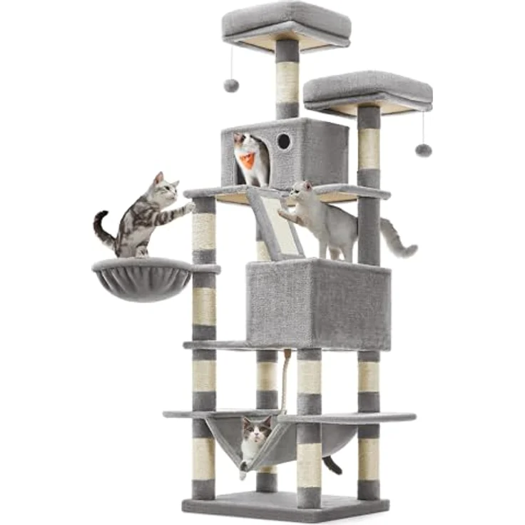 Feandrea Kitty (165 cm, Grey), Katzenbaum – Bild 1