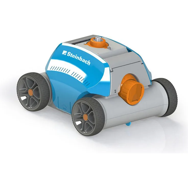 Steinbach Poolrunner Battery+ Akku-Poolroboter 2 Stunden Akkulaufzeit Poolgröße bis 18 m², 10 m³/h Filterleistung, kabellos, 10 bis 35°C, softwaregesteuerte Bewegung