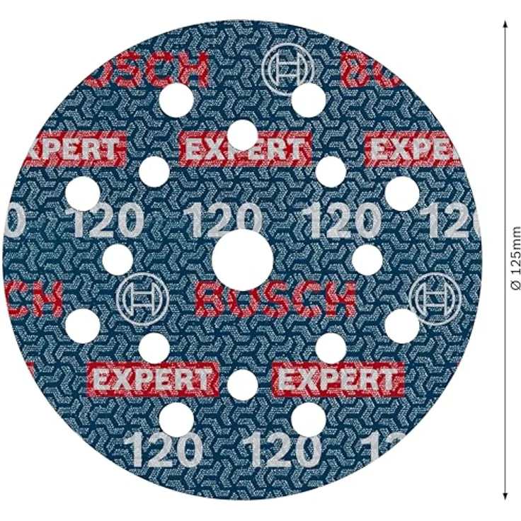 Bosch EXPERT O780 Folienschleifscheibe, 125 mm, für Hartholz, Körnung 120, mit Klettverschluss – Bild 3