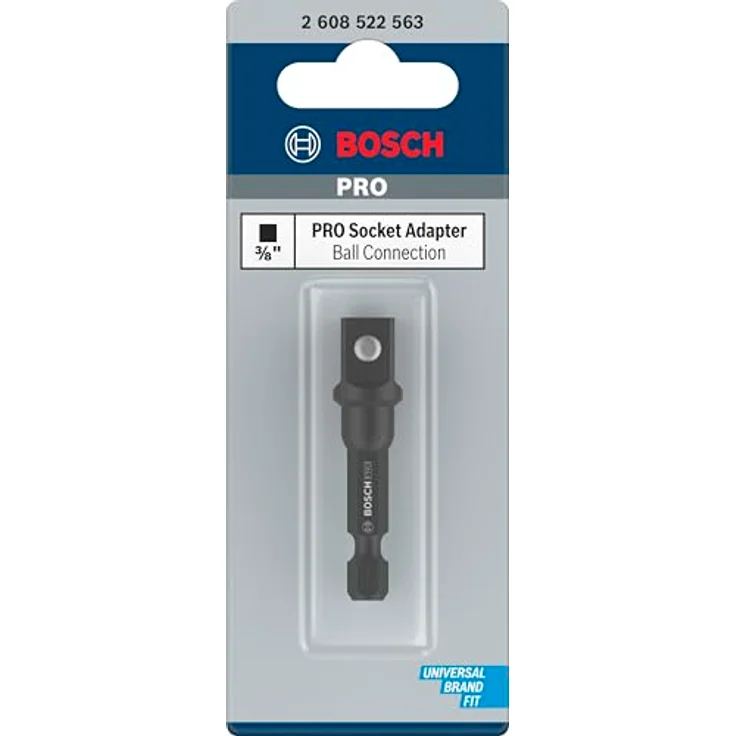 Bosch PRO Socket Adapter mit Kugelverbindung, 1/4"-Sechskantschaft für Schlagschrauber und Bohrschrauber, 144 x 66 mm – Bild 2