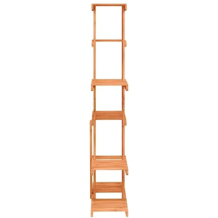 vidaXL Blumenständer, Pflanzständer 75x25x140,5 cm Massivholz Tanne, Retro-Design, Wandhalterung inklusive – Bild 7