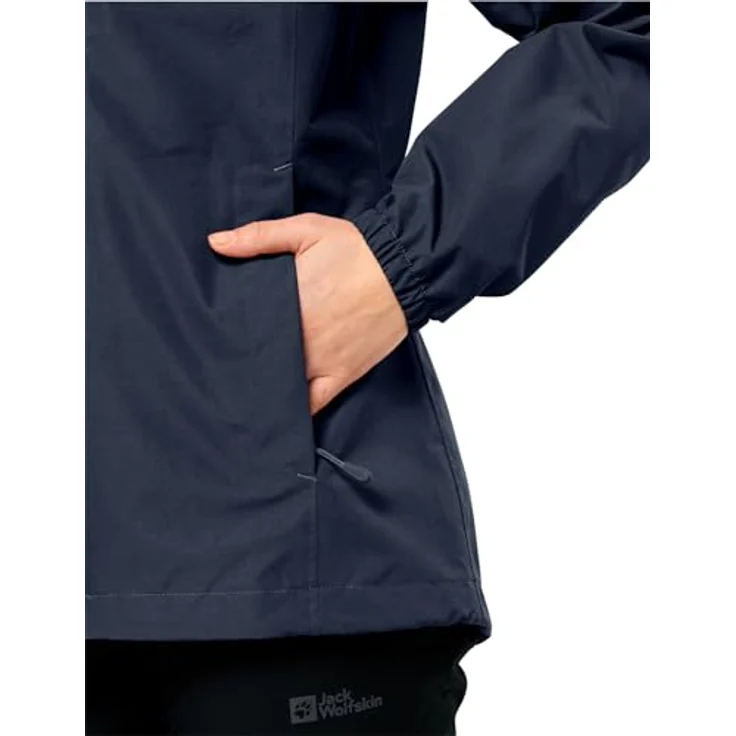 Jack Wolfskin Regenjacke Stormy Point 2L mit TEXAPORE CORE-Technologie, Damen, wasserdicht, winddicht, atmungsaktiv, blau – Bild 3
