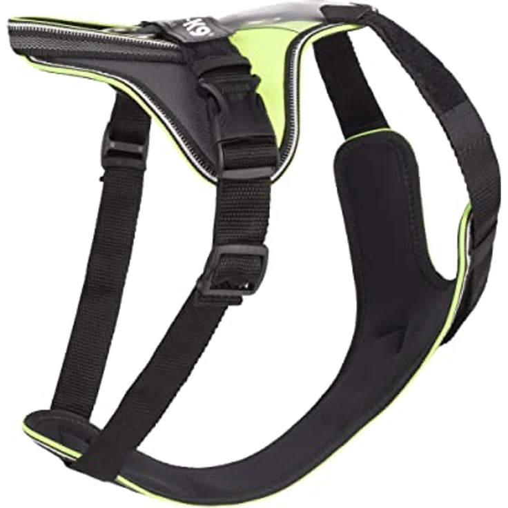 Julius-K9 Idc Hondentuig Longwalk Neon Geel / Grijs Hundegeschirr + Leine – Bild 2