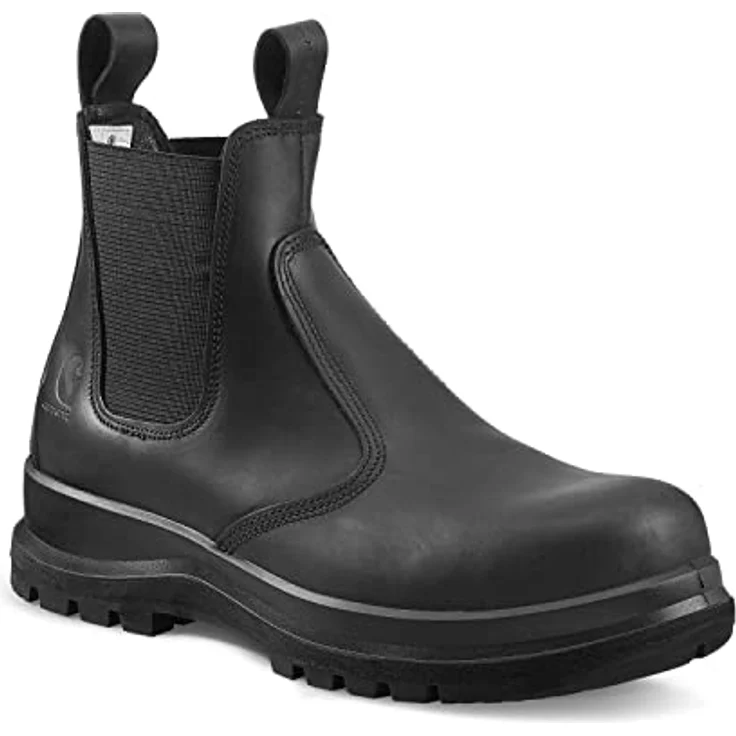 Carhartt Carter Chelsea Boot, Sicherheitsstiefel S3 aus geöltem Leder, schwarz, halblang mit Vibram-Laufsohle – Bild 1