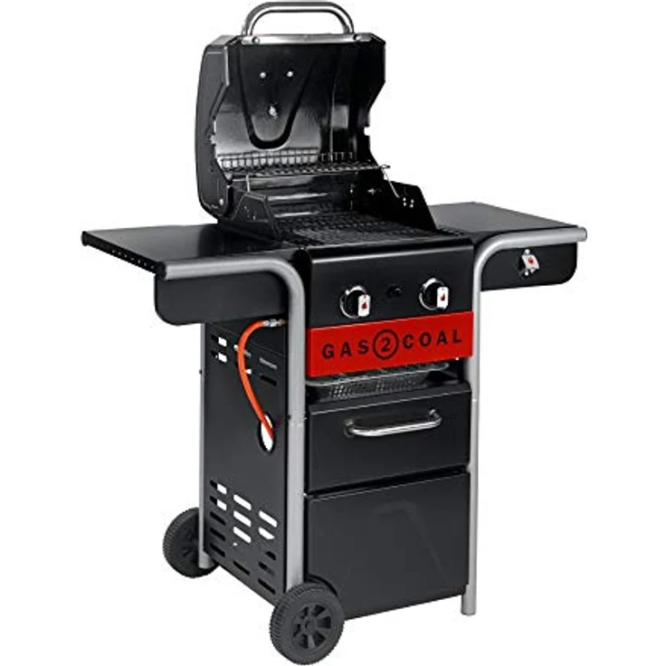 Char-Broil Gas2Coal 210 Hybrid Grill - 2 - Brenner Gas & Kohlegrill , Schwarz – Bild 5
