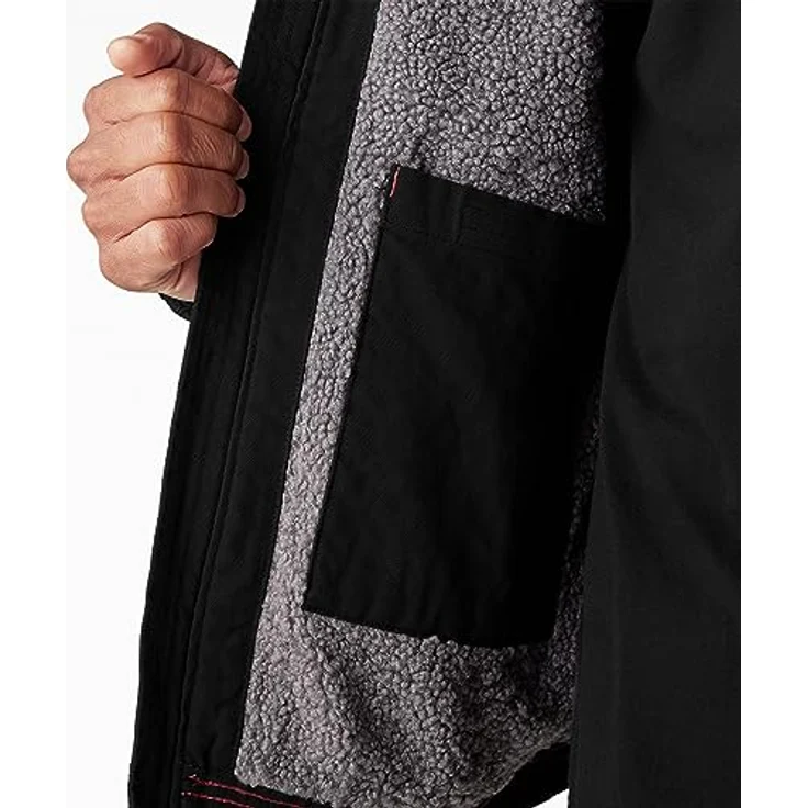 Dickies Sherpa Lined Hooded Duck Jacket, Arbeitsjacke aus 100% Baumwolle mit windabweisendem Robuster Duck-Stoff, schwarz – Bild 8