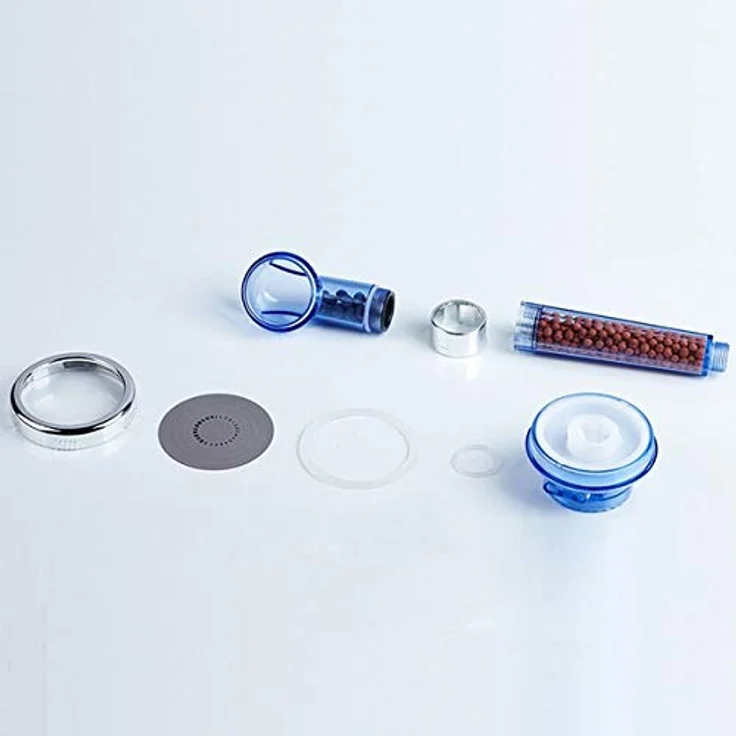 RHP Handbrause Handbrause Druck Wasserspar Duschkopf Lonic Filtration Duschbrause, 3 Strahlarten, 30% Wasserersparnis, Mineralsteine – Bild 5