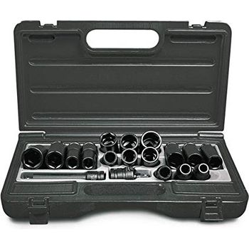 Titan 66840 Steckschlüsselsatz – 7-teilig, 1/4 Zoll Antrieb, Metrisch, Mit Auto-Flex Gelenk