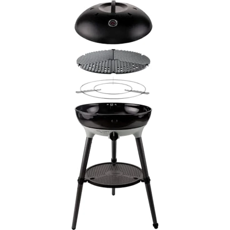Cadac Carri Chef 50 BBQ, tragbarer Gasgrill mit 30 mbar Druck, grün-schwarz – Bild 1