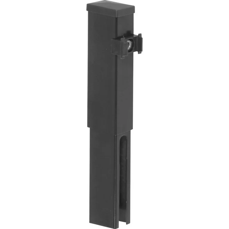 Floraworld Pfostenverlängerung 35 x 6 x 4 cm, anthrazit, für Pfosten 60 x 40 mm, verlängert um 20 cm, zinkphosphatiert und pulverbeschichtet