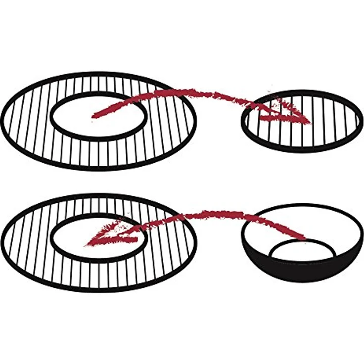 Tepro Guss-Wok Einleger, für Hauptrost 57 cm durchmesser 8568, schwarz, 35,3 x 35,3 x 10 cm, 8580 – Bild 4