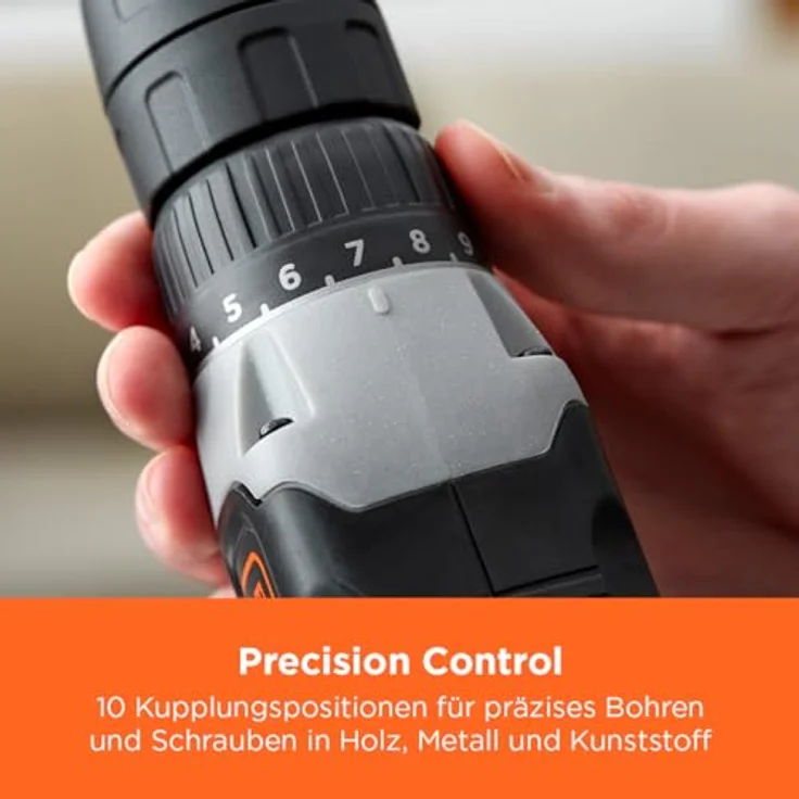 Black+Decker BCD001C1-QW Bohrschrauber 18V 10mm Schnellspannbohrfutter 10-stufige Drehmomentvorwahl – Bild 2