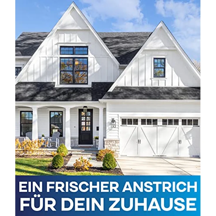 plid® - Fassadenfarbe Weiss Außen [WETTER & UV-BESTÄNDIG]- Hochwertige Farbe für Mauerwerk, Hauswand, Beton & Kellerwand - Sockelfarbe - Mauerfarbe - Wandfarbe Weiß 10L - Made in Germany – Bild 2