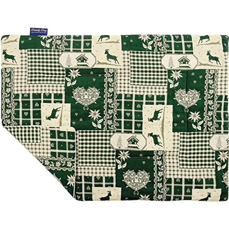 Dandy Dog Hundedecke Kitzbühel Green - waschbar hochwertige robuste hochwertige Qualität Made in Germany - Größe XL