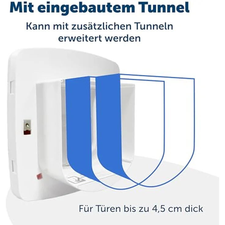 PetSafe Haustierklappe Göbel K 420 SGIFD, Magnethalsband mit 4 Verschlussoptionen, für Katzen bis 7 kg, Farbe Braun – Bild 5