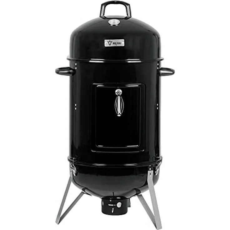 BBQ-Toro Räuchertonne Oak Ø 47 cm | Smoker Grill, Holzkohlegrill mit Thermometer und Wasserwanne – Bild 1