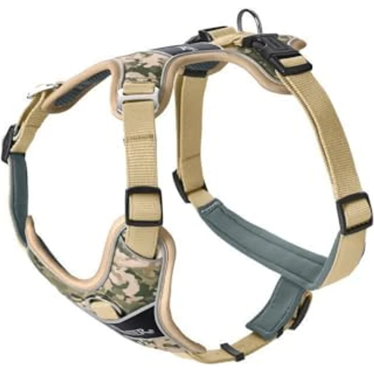 HUNTER Geschirr Divo Up Camouflage beige S, 5-fache Verstellmöglichkeit und ergonomische Passform – Bild 1