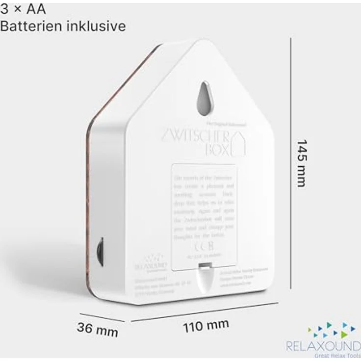 Relaxound Zwitscherbox Wood Bambus weiss – Bild 6