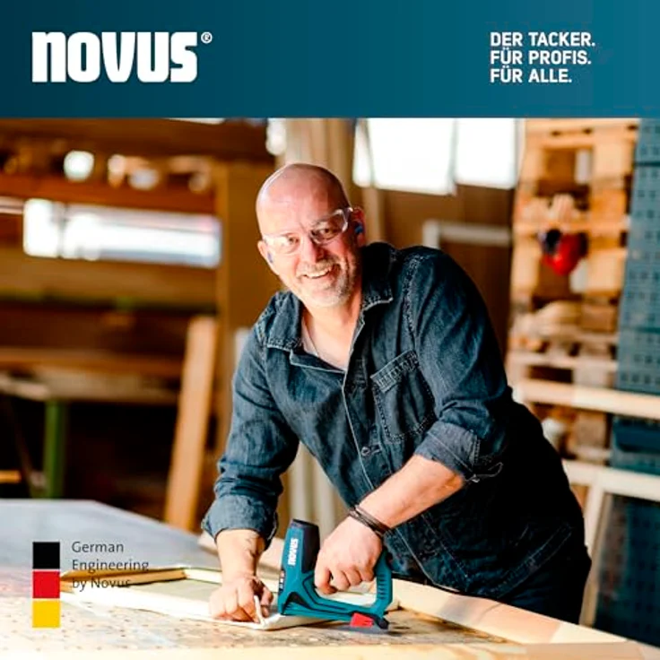 Novus Elektrotacker J-150, Profi Klammer- und Nagelpistole für Typ 37/53 Klammern, 6-14mm, ergonomisch, robust, 3m Kabel – Bild 11