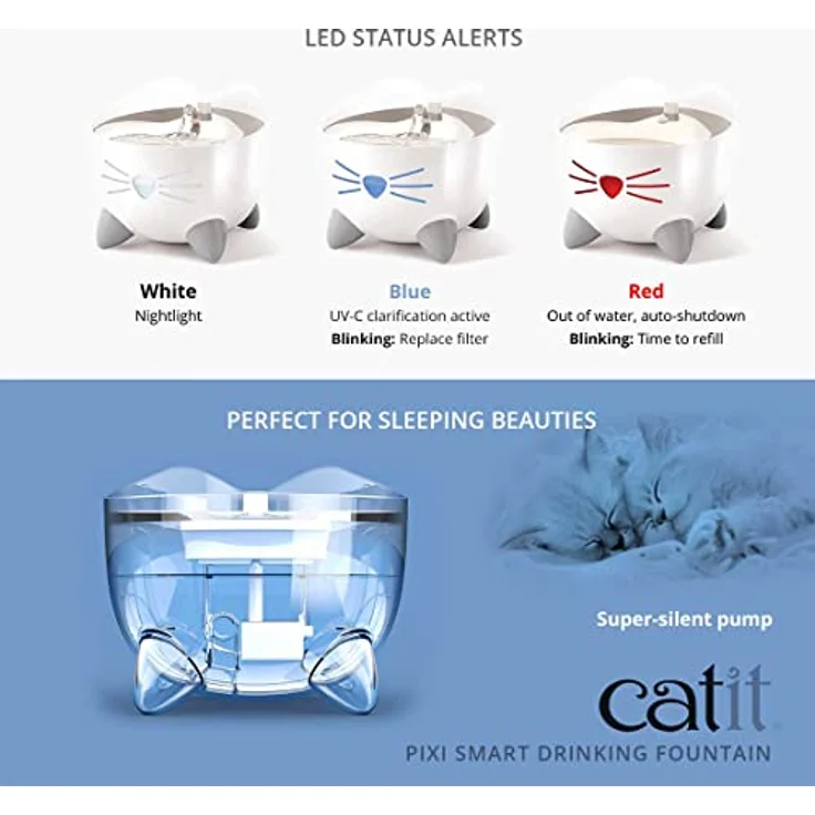 Catit Pixi Smart Trinkbrunnen für Katzen, Steuerung via App, 2L Wasserreservoir - Preisvergleich – Bild 5