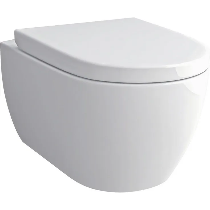 Alpenberger Tiefspül-WC Dusch WC + WC-Sitz D-Form - Bidet Funktion - Wandmontage, Weiß, Abgang Waagerecht, Hänge WC Komplett-Set