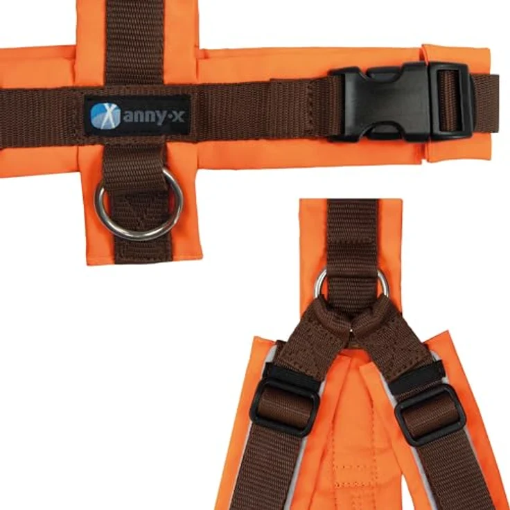 Annyx Brustgeschirr Protect - Leuchtorange/braun Gr. M – Bild 5