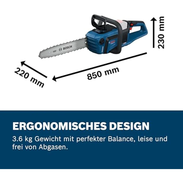 Bosch Professional Akku-Kettensäge GKE 18V-40 Solo, 40 cm Schwert, bürstenloser Motor, automatische Kettenschmierung, OptiCut-Funktion – Bild 5