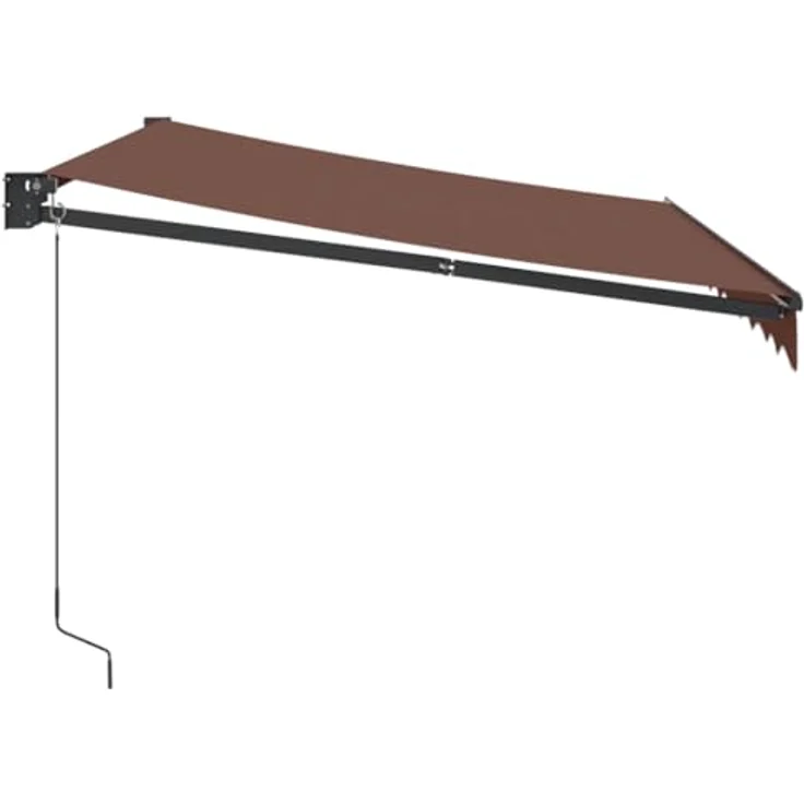 vidaXL Manuelle Markise, UV-beständig, Braun 300x250 cm, pulverbeschichteter Aluminiumrahmen – Bild 5