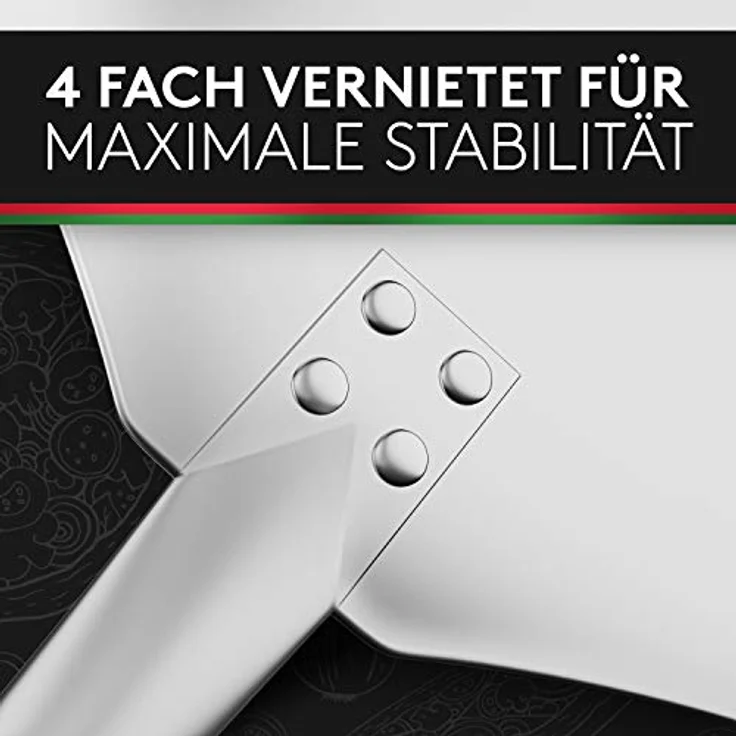 Pizza Divertimento Pizzaschieber Pizzaschaufel aus rostfreiem Aluminium (83 cm)- Praktisches & Robustes Gewinde Pizzaheber mit abgerundeten Kanten – Bild 5