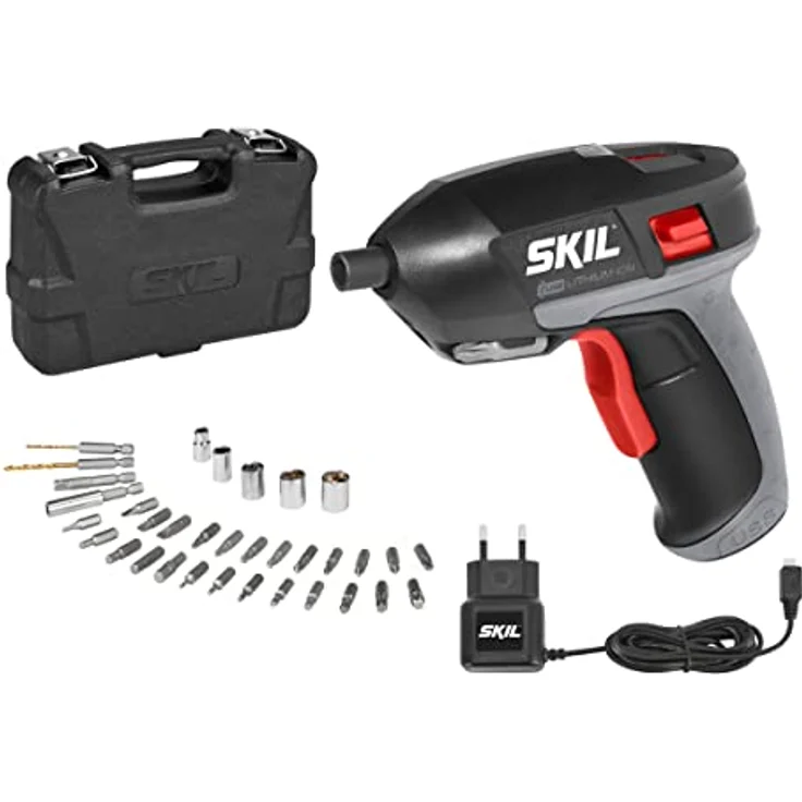SKIL 2636 AD Akkuschrauber mit LED-Arbeitsleuchte, Bits, Bithalter, Stecknüsse, etc. im Kunststoffkoffer - F0152636AD – Bild 2