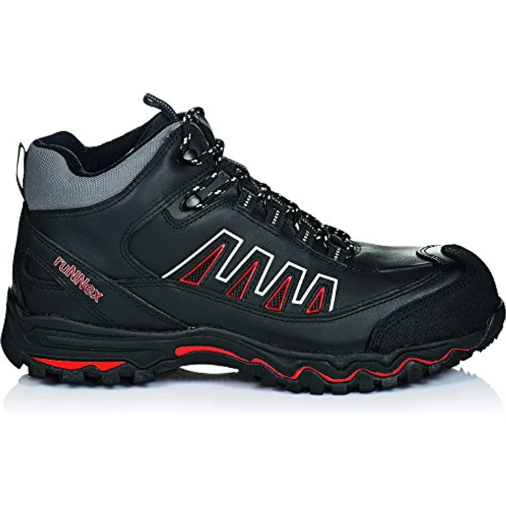 BIG Arbeitsschutz RUNNEX® S3-Sicherheitsschnürstiefel LightStar, Alu-Protection, SRC, schwarz/rot, hydrophobiertes Glattleder – Bild 2