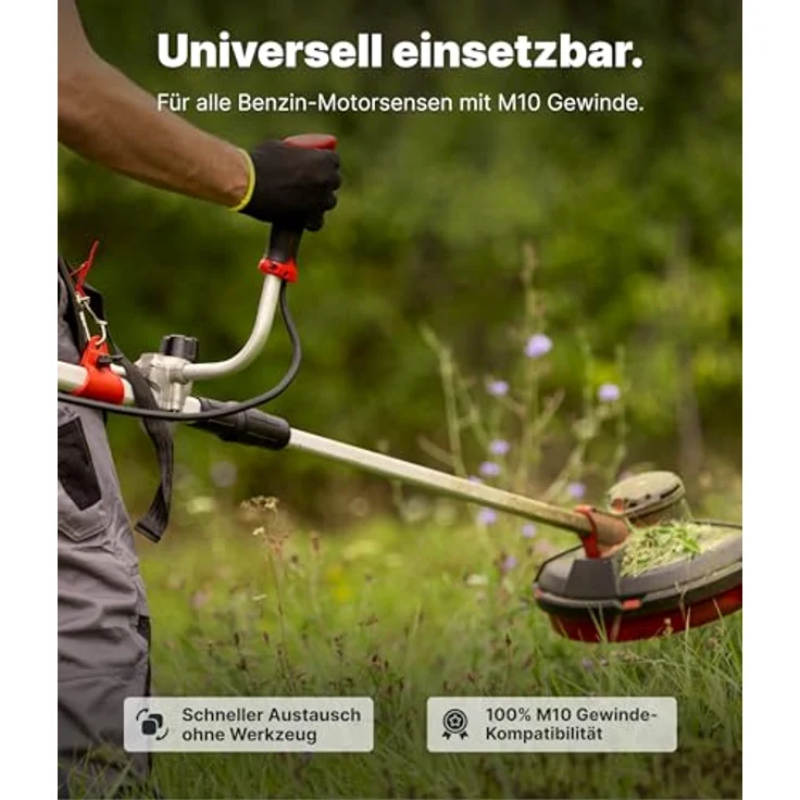 NEMAXX Fadenspule mit Doppel-Nylonschnur und Tippautomatik, rot – Bild 5