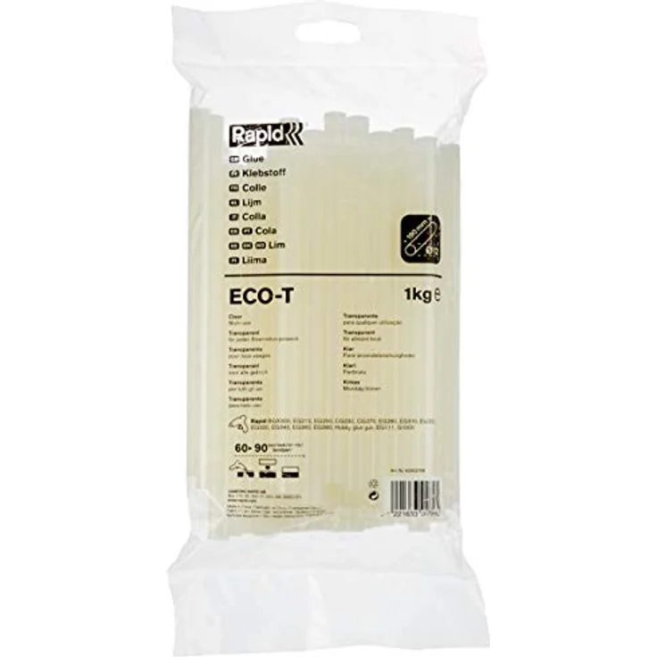 Rapid Heißklebesticks, 1kg Klebesticks 190mm Länge, Heißkleber Universal Transparent, für Heißklebepistole 11mm, 12mm – Bild 2