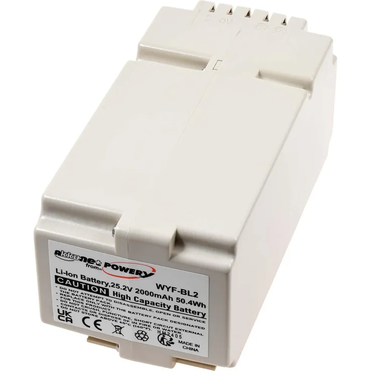 Powery Akku kompatibel mit Mr.Gardener Typ 862618, 25,2V, 2000mAh, Li-Ion, Weiß