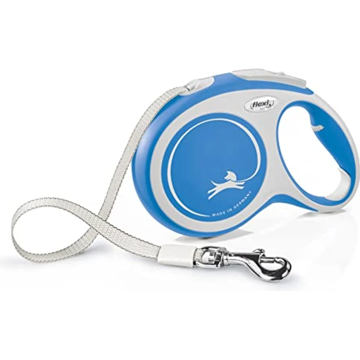Kerbl Flexi - Rollschnur New Comfort Band - 8 Meter bis 50 kg - Blau - 1 Stück – Bild 1