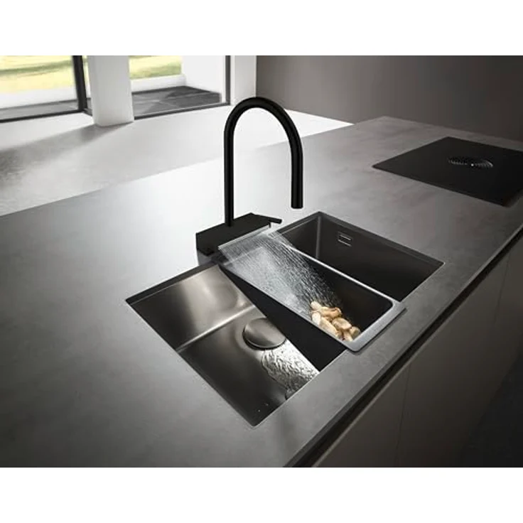 hansgrohe Küchenarmatur Aquno Select M81, Einhebel-Küchenmischer mit Ausziehbrause, Mattschwarz, 3-strufiger Schwenkbereich, 50 cm Auszugslänge – Bild 4