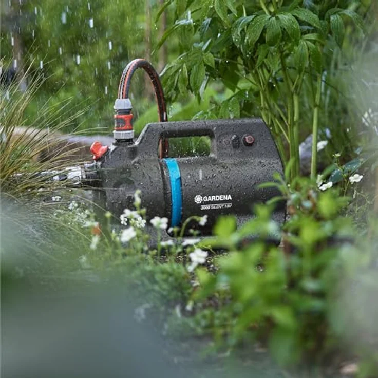 Gardena Akku-Gartenpumpe 3000 Silent 18V P4A solo, Wasserpumpe mit 3000 l/h Fördermenge, stufenloser Druckeinstellung und UV-geschütztem Gehäuse – Bild 5