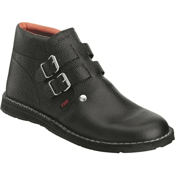 FHB Dachdeckerstiefel Oskar 84060 20, Arbeitsschuhe aus robustem Vollrindleder mit rutschfester Autoreifensohle, schwarz, Gr. 40 – Bild 1