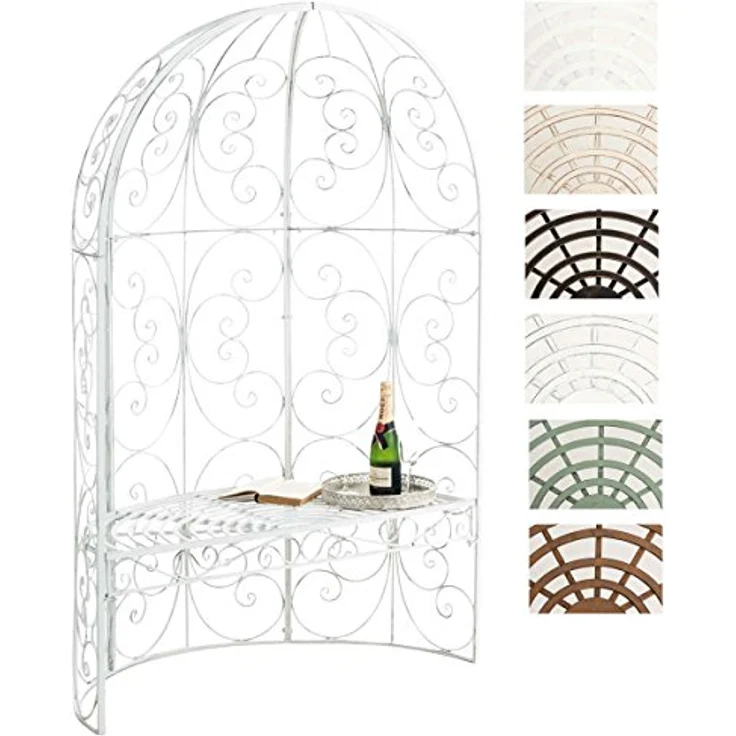 CLP Rosenbogen Rosie mit Sitzbank, Eisen handgefertigt, romantischer Halbpavillon, pulverbeschichtet – Bild 2