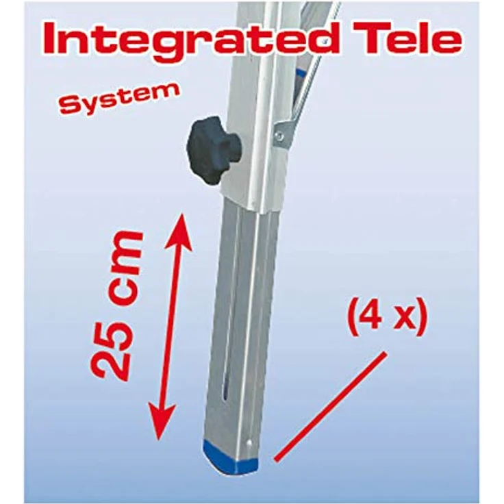 KRAUSE Teleskopleiter »MONTO TeleVario«, 20 Sprossen, Aluminium – Bild 9