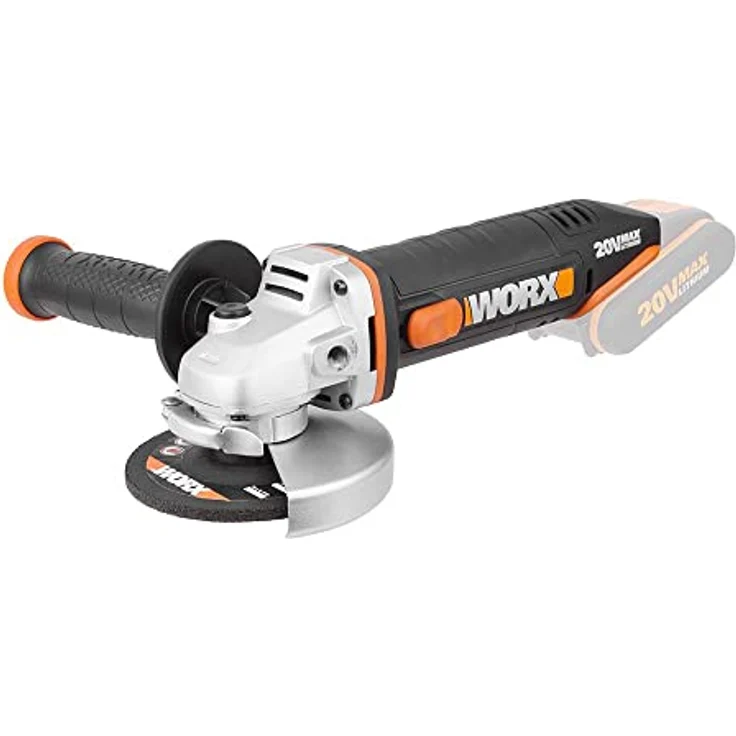 WORX WX800.9 Li-Ion Akku-Winkelschleifer 20V Kompakter Schleifer mit schmalem Körper und Zusatzhandgriff schleift und schneidet alle Materialien mit optimaler Kontrolle Ohne Akku und Ladegerät 115 mm Akku – Bild 6