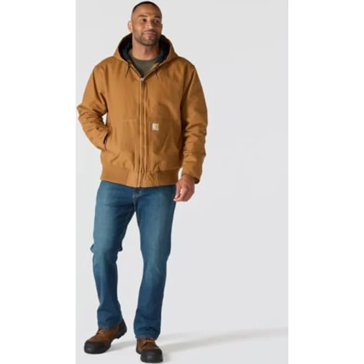 Carhartt Duck Active Jacke mit Kapuze 104050, 100% Baumwolle, Canvas, gewaschen, blau – Bild 5
