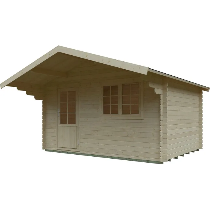 Kiehn-Holz Gartenhaus Dimberg, BxT: 437x423 cm, aus naturbelassenem Fichtenholz, mit Einzeltür und Doppelfenster