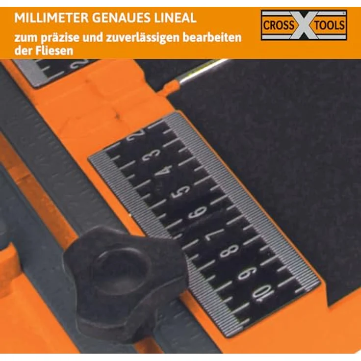 Cross Tools 68659 CUT 730 manueller Fliesenschneider, schwarz-orange – Bild 5