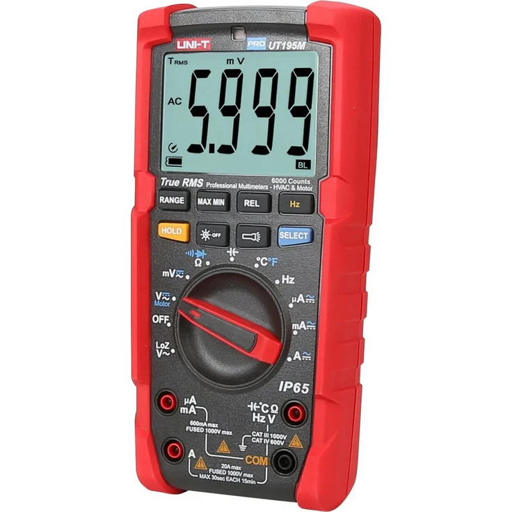 UNI-T Professional Multimeter UT195M, True-RMS Digital-Multimeter mit schützender IP65 und Fallsicherheit