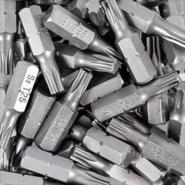 STIER TORX-Bit-Großpackung T 25, 50 Profi-Bits aus S2-Stahl, 25 mm Länge, robuste Plastikbox für professionelle und Heimwerker-Anwendungen – Bild 2