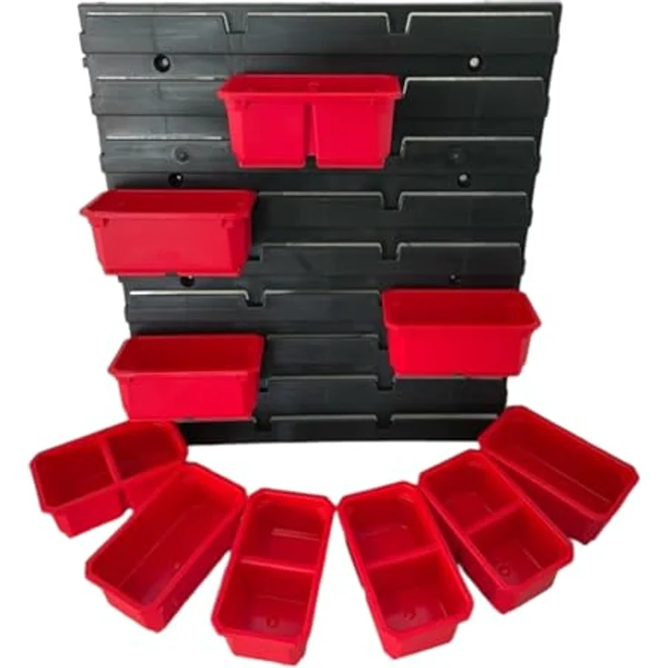 Toolbrothers RHINO Container Set Nr. 3, Werkstattwand 39 x 35 cm mit 10 Behältern für L Organizer und L Drawer 3 – Bild 2